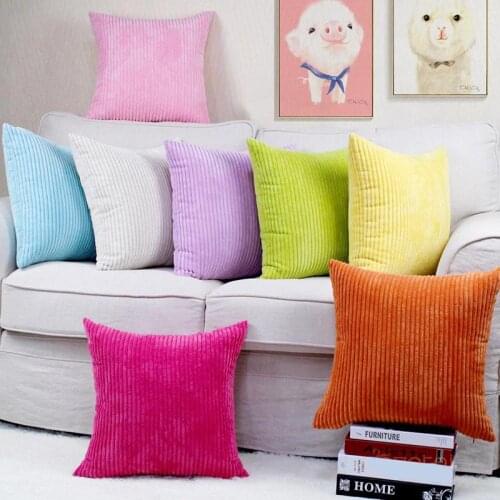 Solid Color Pillow Cover Corn Kernels Corduroy Cushion Cover Pillowcase For Sofa Living Room Decorative Home Textile Decorative