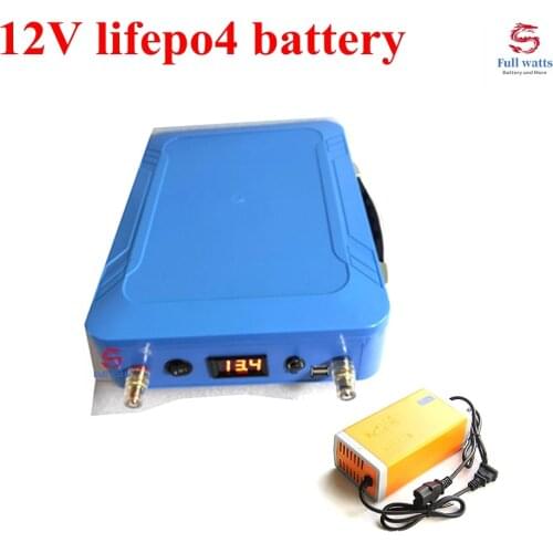 Waterproof 12v 50ah 60ah 70ah 80ah lifepo4 BMS 4S USB port for RV Outdoor Camping Solar energy backup power golf cart 6A charger