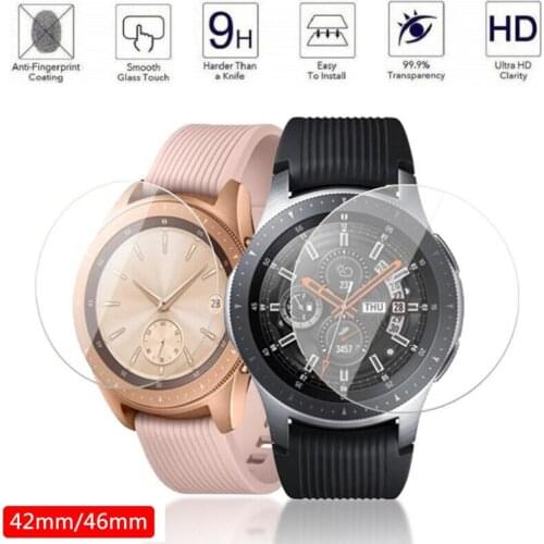 2pcs Tempered Glass for Samsung Galaxy Watch 42mm 46mm Gear S2 S3 Screen Protector Cover Protective Film And Cleaning Kit