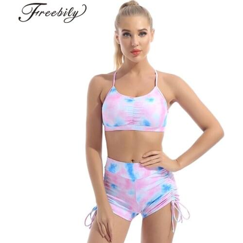 Women Seamless Yoga Sets Bikinis Set Fitness Sports Suits Gym Tracksuits Clothing 2Pcs Bra+Shorts Female Running Workout Outfits