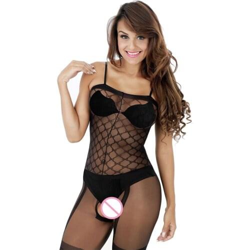 Women Sexy Bodystockings Lingerie Teddies Bodysuits Intimate bodysuit Elasticity Open Crotch Body Stockings Babydoll body suit