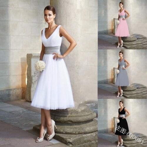 2021 Fashion Womens Elegant Sexy V-Neck Solid White Summer Dresses Formal Wedding Long Party Casual Plus Slim Chiffon Ball Gown