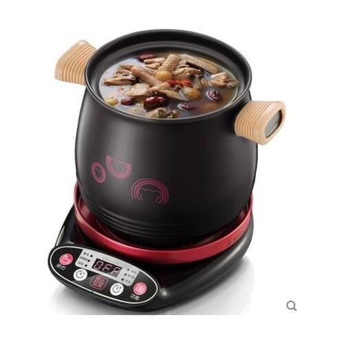 1 Sets Of Machines 2 Pots Slow Cookers Electric Casserole Soup Pot Reservation Electric Cooker Automatic Porridge Pot Porcelain
