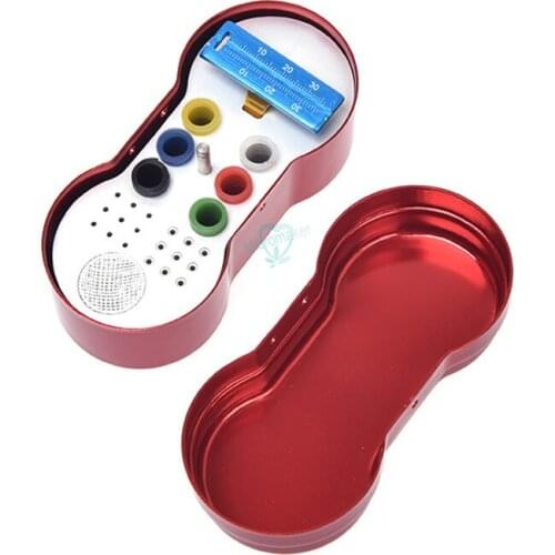 1pcs Dental Endo File Bur Holder Block Autoclave Sterilizer Case Disinfection Box with Ruler