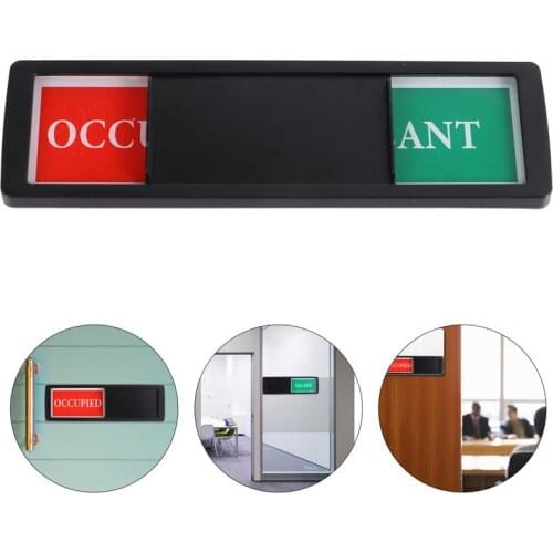 1pc Vacant/Occupied Privacy Sign Magnetic Slider Privacy Indicator Non-Scratch Signboard for Conference Room Bathroom