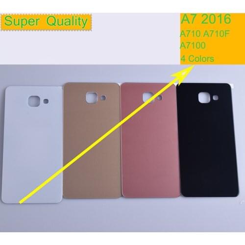 10Pcs/lot For Samsung Galaxy A7 2016 A710 A710F A7100 Housing Battery Cover Back Cover Case Rear Door Chassis A7 2016 Shell