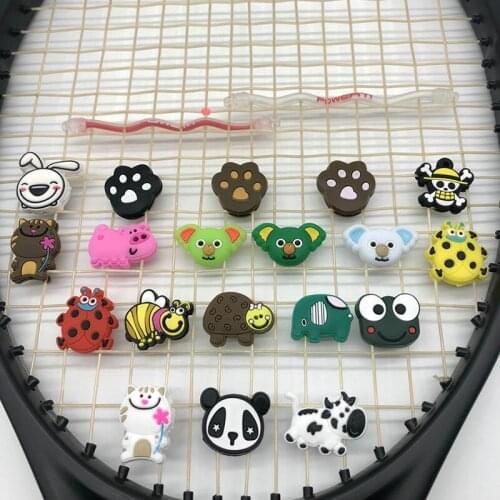 2 Piece New&Lovely Cartoon Tennis Racket Vibration Dampener Tennis Racquet Anti- Shock Absorber Tennis Accessories