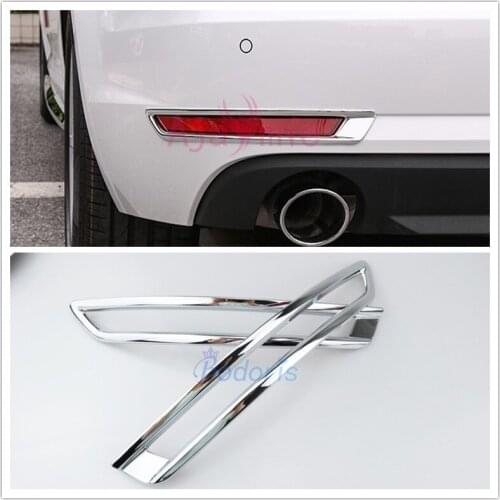 2016 2017 Rear Fog Lamp Cover Light Bumper Trim Mirror Surface 2 pcs Chrome Car Styling For Audi A4 Accessories