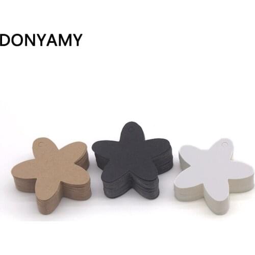 DONYAMY 50Pcs Blank Kraft Starfish Vintage Stickers Kraft Label Sticker DIY Hand Made For Gift Cake Baking Sealing Hang tag
