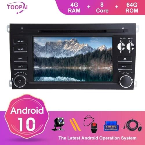 TOOPAI Android 10 For Porsche Cayenne 2003 2004-2010 Auto Radio Stereo Head Unit GPS Navigation Car Multimedia Player DVD SWC