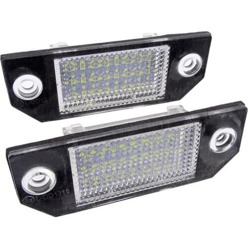 2 Pcs Car 12V LED Number License Plate Lights White Lamp Fit For Ford Focus C-MAX MK2 2003-2008 Exterior Lighting Accessories