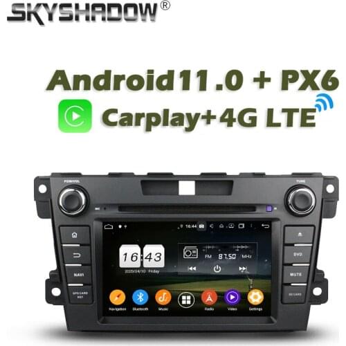 Carplay PX6 DSP Android 10.0 4G + 64G Car DVD Player GPS Google RDS Radio WIFI Bluetooth 5.0 For Mazda CX-7 CX7 CX 7 2007-2013