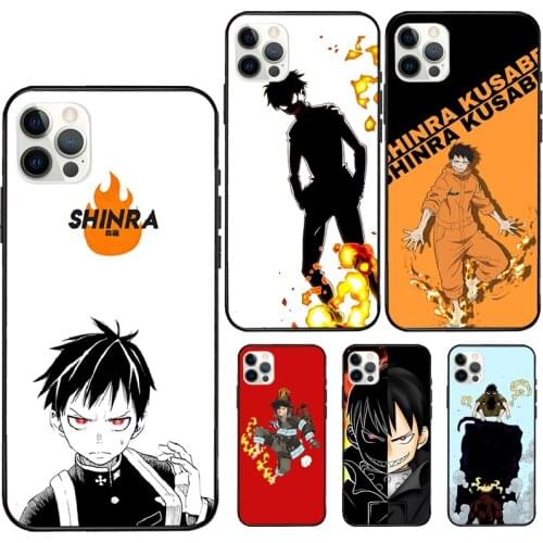 Shinra Fire Force Anime Case For iPhone 11 Pro XS Max XR X Soft Cover For iPhone 12 Mini 7 8 Plus SE Phone Case