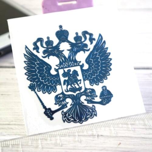 CK2887#3.4*4cm Coat of Arms of Russia Nickel Metal Car Stickers Decals Russian Federation Eagle Emblem for Car Styling Laptop