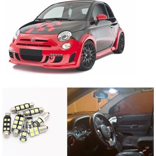 For Abarth 500 595 695 Punto 500C 595C 695C Grand Punto White Canbus Led Interior Reading Dome Package Light Kits