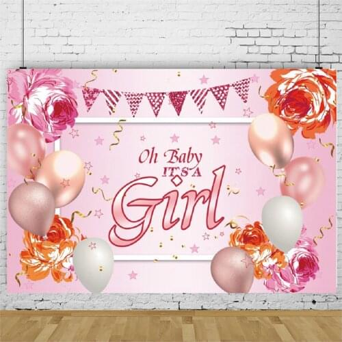 Baby Girl Birthday Party Backdrop Photography Background Photo Booth Studio Decor