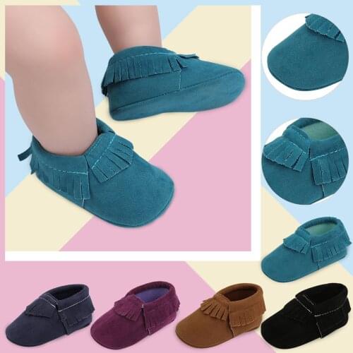 #EW Children Baby Girls Boys Sports Shoes Solid Leather Prewalker Sneakers Infant Fringe Slip-On Shoes кроссовки детские