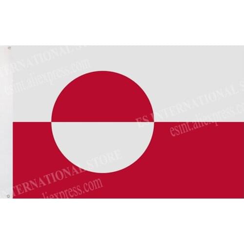 Greenland Flag National Polyester Banner Flying150* 90cm 3ft x 5ft flag All over the world Worldwide outdoor
