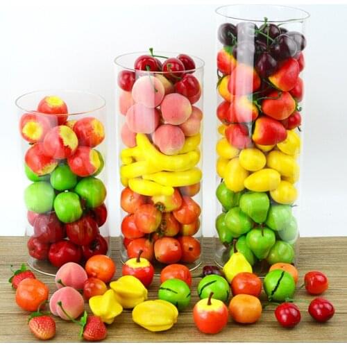 10 Pcs Artificial Fruit Plastic Simulation Fake Small Simulation Foam Mini Vegetables Party Kitchen Wedding Christmas Decoration
