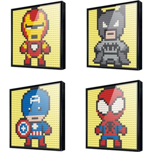 Isometric Pixel Art 32x32 Dots Bricks 1x1 Mini Square Building Blocks Wall Portraits DIY Home Decoration Compatible With L*goeLY