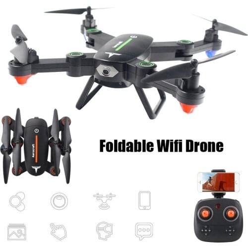EBOYU(TM) F16W 2.4Ghz 2.0MP/ 0.3MP Wifi FPV RC Drone Selfie Drone Foldable RC Quadcopter with Altitude Hold 3D Flips Roll RTF