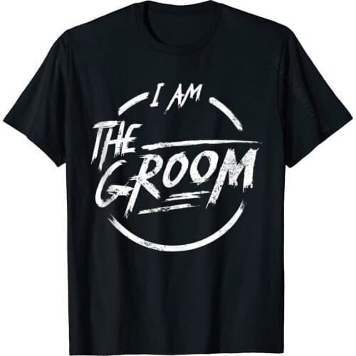 Mens I Am The Groom I Best Funny 2021 Bachelor Party Matching Basic Top Cotton Male Top T-Shirts Family Tees Wholesale