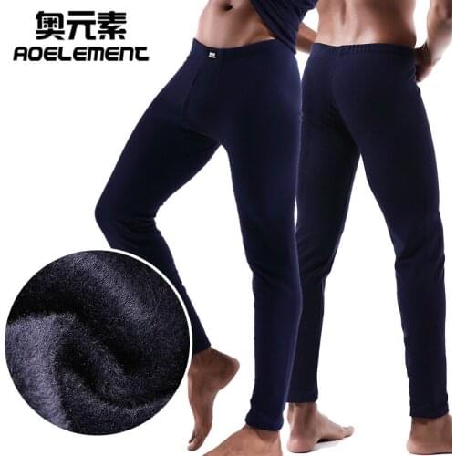 Mens long pants Plush thick trousers winter Winter cotton pants Slim leggings Simple and comfortable Mens thermal pants
