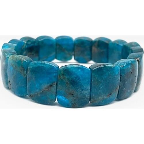 Men Bangle Not Dyed Good Quality Nature Blue Apatite Women Bracelets For Girls Jewelry Long