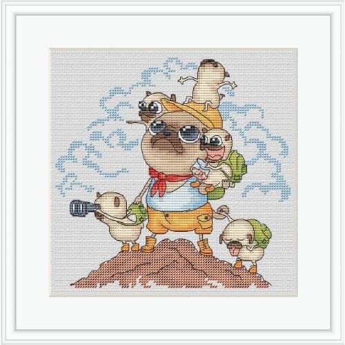 White fabric Cross Stitch Kit Packages Counted Cross-Stitching Kits New Pattern NOT PRINTED Cross stich Painting Set