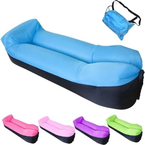 Inflatable Sofa Adult Beach Lounge Chair Fast Folding Camping Sleeping Bag Waterproof Bag Lazy Camping Sleeping Bags Air Bed