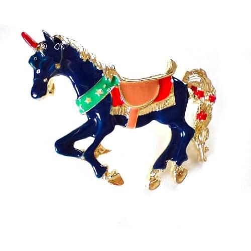 Horse Brooches Women Men Banquet Brooch For Suits Dress Fashion Hat Scarf Backpack Pins party Gifts