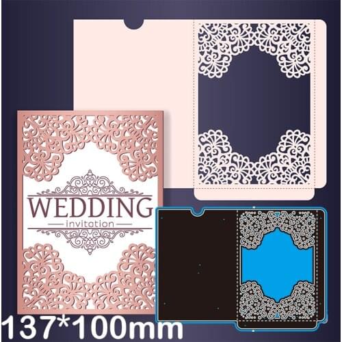 New Metal Cutting Dies Scrapbooking Laser Cut Template Wedding Envelope DIY Album Paper Craft Embossing Stencil 137*100mm