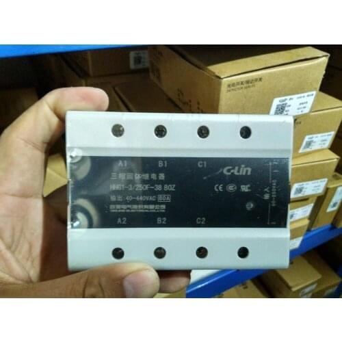 Brand new original authentic C-Lin HHG1-3/250F-38 three-phase AC control AC SSR-AA Solid State Solid State Relay 80A 40-440VAC