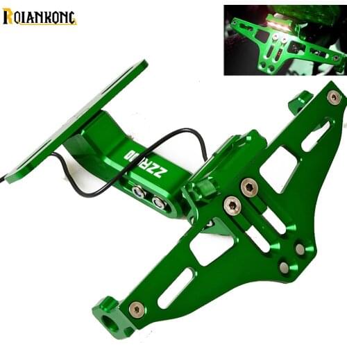 Motorcycle Adjustable Bracket Licence Plate Holder Frame Number Plate For KAWASAKI ZZR600 ZZR-600 1990 1991 1992 1993 1994-2004