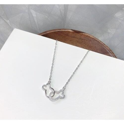 ModaOne Luxury Cute Fish Silver Color Cubic Zirconia Clavicle Chain Necklace For Women Girls Dainty Trendy Aesthetic Jewelry