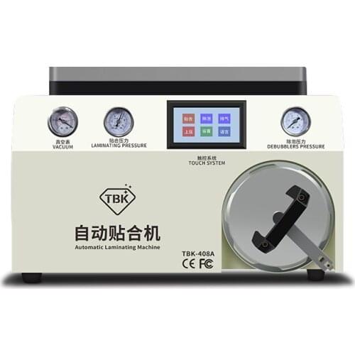 TBK 408A Mobile Phone vacuum 15 inch Laminating and defoaming machine for flat curved tablet lcd screen defoaming and OCA repair