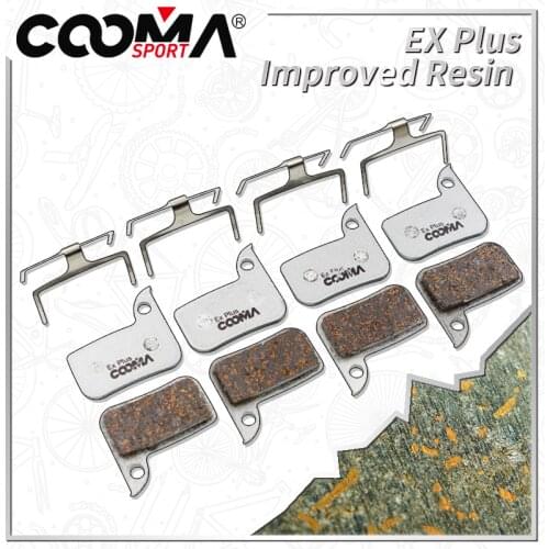 4 Pairs Ex Plus Bicycle Disc Brake Pads For SRAM Red 22 B1, Force 22, CX1, Rival 22, S700 B1, Alu-Alloy Improved Resin