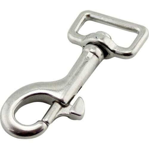 316 Stainless 60mm 66mm 73mm Square Eye Swivel Bolt Snap Hook Diving Clip Marine Yacht Rigging Hardware for Diving Tool