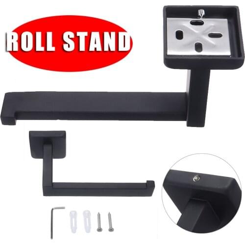 1Pcs Black Toilet Paper Holder Wall Mount Tissue Roll Hanger Stainless Steel Paper Roll Holder Bathroom Accessories