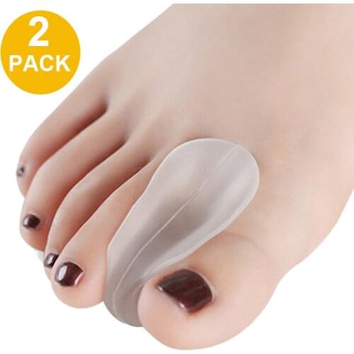 2pcs Silicone Toe Separator Insoles Ring Separation Hallux Valgus Correction Pad Thumb Orthotics Corrector Foot Care Tools