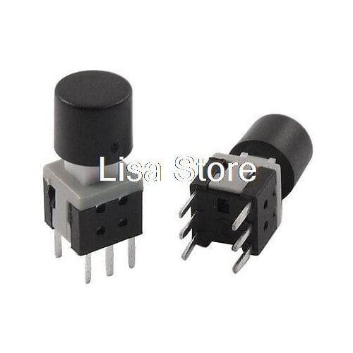 20PCS 5.8 x 5.8mm x 13mm Round Cap PCB Momentary Push Button Tactile Tact Switch