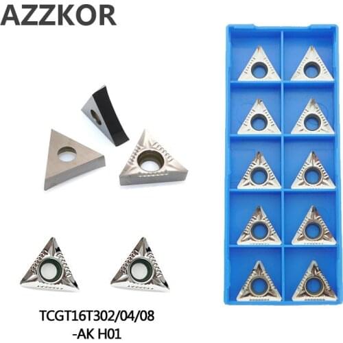 Aluminum Inserts TCGT16T304 AK H01 Cutters Cnc Lathe For Metal Turning Tool Machining Center Copper Carbide Inserts TCGT16T302