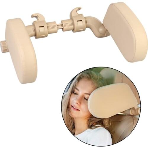 Car Sleeping Headrest Pillow Head Neck Support Soft Car Seat Headrest Cushion U Shaped Car Sleeping Pillow 360 Degree Adjustable