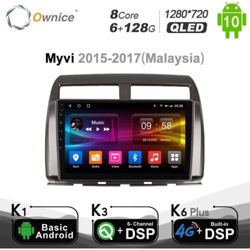 6G+128G Ownice Android 10.0 Car Radio for Perodua MYVI 2015-2017 4G LTE DSP Optical GPS Navigation tape recorder 1280*720 SPDIF