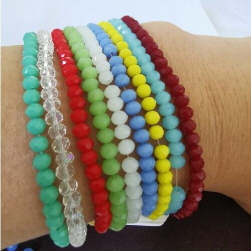 High Quality 3x4mm Rondelle Austrian Crystal Glass Faceted Beads for DIY Making Chams Jewelry Accessories