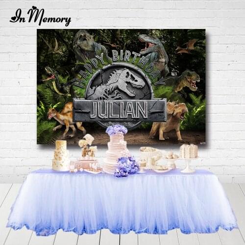 InMemory Jurassic Dinosaur Party Backdrop For Photo Studio Forest Children Happy Birthday Party Photgraphy Backgrounds