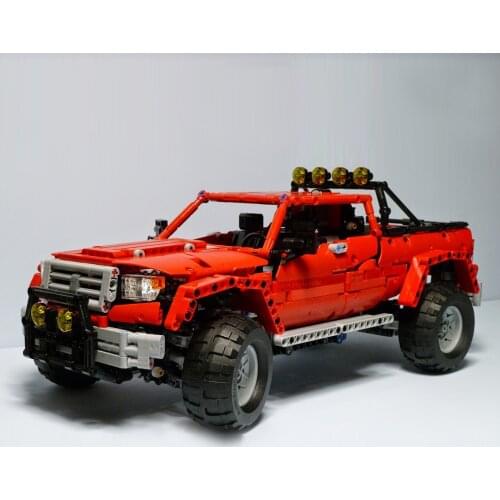 IpinMOC 2139 Off Road Pickup Racing Car MOC for 201022 Building Blocks City Bricks Model Figures Educational Kids Toys