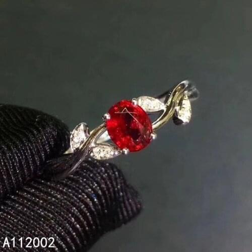 KJJEAXCMY fine jewelry natural Ruby 925 sterling silver new adjustable gemstone women ring support test classic lovely