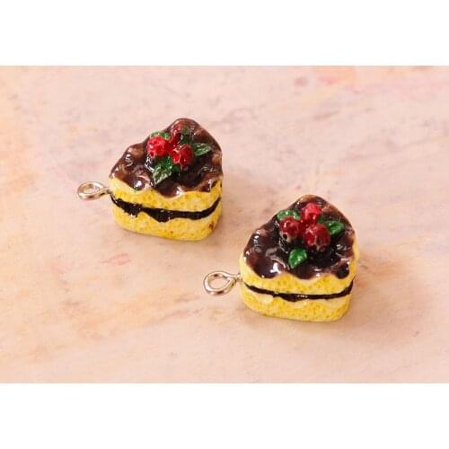 Strawberry Cake With Hook Charms For Slime DIY Polymer Filler Slime Accessories Toys Lizun Modeling Clay Kit For Children