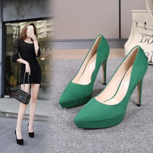 Pointy Platform Red Velvet Suede Heels Big Size 35-46 Mens Heels Drag Queen Crossdresser Queer Costume Party Dress Women Shoes